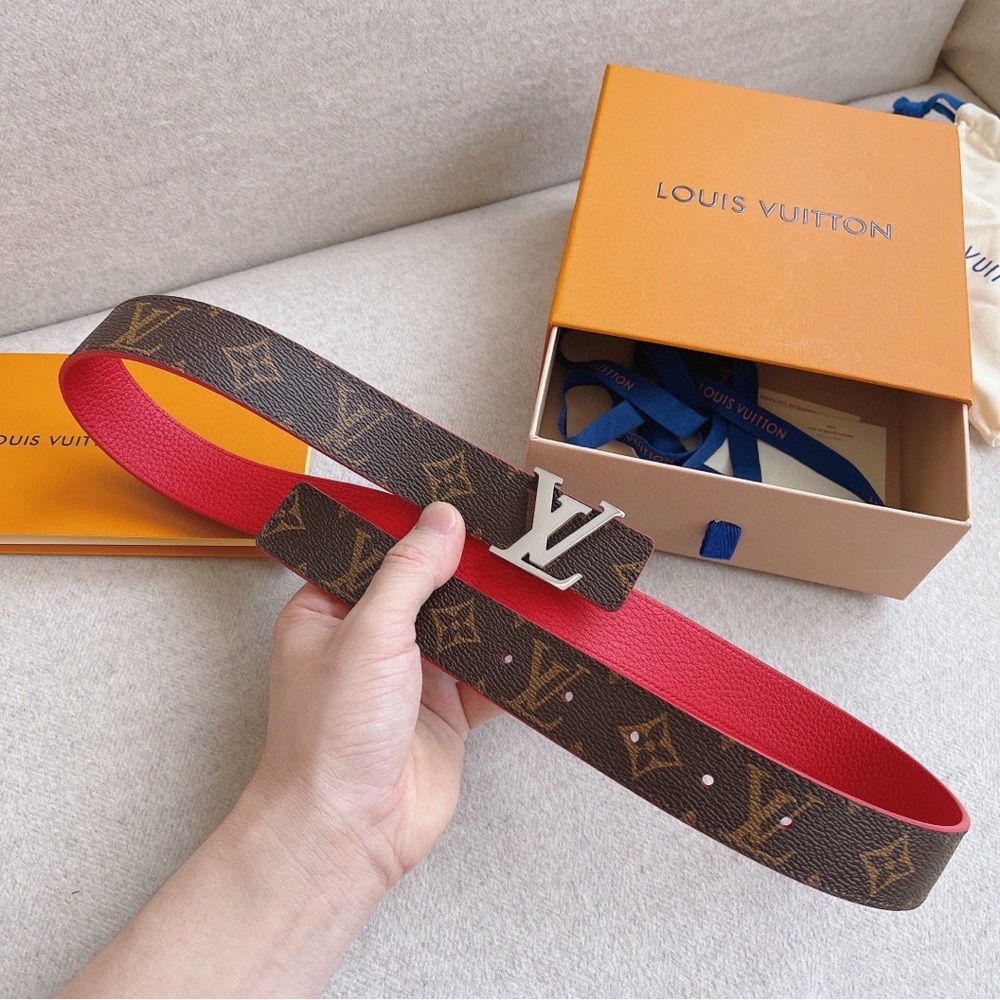 Louis Vuitton Women’s Brown and Pink Monogram Belt - Picture 4 of 7